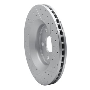 Dodge Durango Brake Rotor (1) - Front Left - DFC - Drilled & Slotted Geoperformance - `11-`25