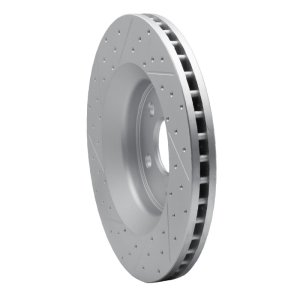 Dodge Durango Brake Rotor (1) - Front Right - DFC - Drilled & Slotted Geoperformance - `11-`25