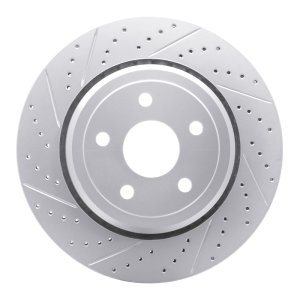 Dodge Durango Brake Rotor (1) - Rear Left - DFC - Drilled & Slotted Geoperformance - `12-`25