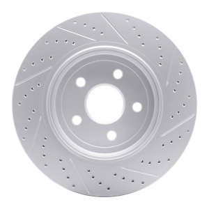 Dodge Durango Brake Rotor (1) - Rear Left - DFC - Drilled & Slotted Geoperformance - `12-`25