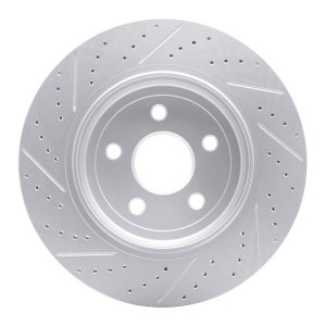 Dodge Durango Brake Rotor (1) - Rear Right - DFC - Drilled & Slotted Geoperformance - `12-`25