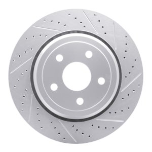 Dodge Durango Brake Rotor (1) - Rear Right - DFC - Drilled & Slotted Geoperformance - `12-`25