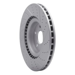 Dodge Durango Brake Rotor (1) - Front Left - DFC - Drilled & Slotted Geoperformance Rotor - `12-`25