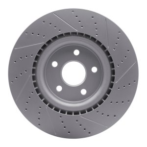 Dodge Durango Brake Rotor (1) - Front Left - DFC - Drilled & Slotted Geoperformance Rotor - `12-`25