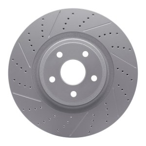 Dodge Durango Brake Rotor (1) - Front Left - DFC - Drilled & Slotted Geoperformance Rotor - `12-`25