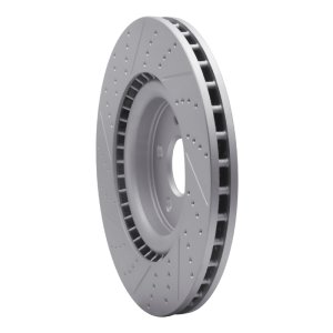 Dodge Durango Brake Rotor (1) - Front Right - DFC - Drilled & Slotted Geoperformance - `12-`25