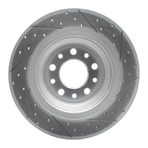 Jeep Cherokee Brake Rotor (1) - Rear Left - DFC - Geoperformance Drilled & Slotted - `14-`23