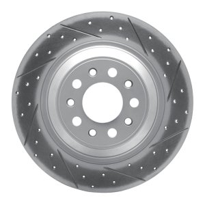 Jeep Cherokee Brake Rotors (1) - Rear Right - DFC - Drilled & Slotted Geoperformance - `14-`23