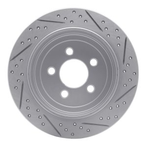 Dodge Nitro Brake Rotor (1) - Rear Left - DFC - Drilled & Slotted Geoperformance - `07-`12