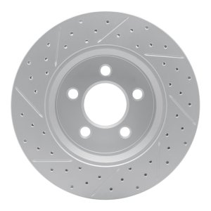 Dodge Nitro Brake Rotor (1) - Front Right - DFC - Geoperf Drilled & Slotted - `07-`12