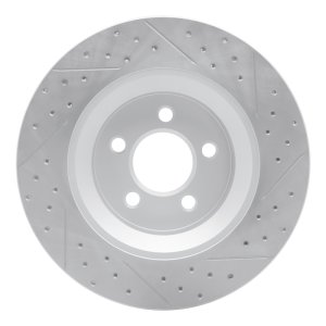 Jeep Liberty Brake Rotor (1) - Front Left - DFC - Drilled & Slotted Geoperformance - `11-`12