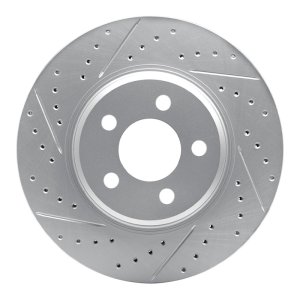 Dodge Charger Daytona Brake Rotor (1) - Front Left - DFC - Drilled & Slotted Geoperformance - `21-`25
