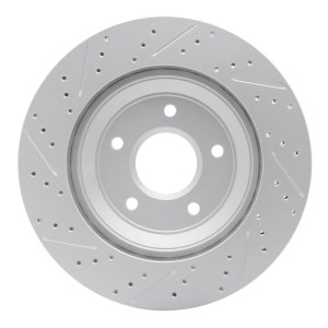 Cadillac XLR Brake Rotor (1) - Left Front - DFC - Drilled & Slotted Geoperformance - `97-`09