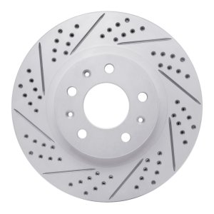 Cadillac CTS Brake Rotor (1) - Front Left - DFC - Drilled & Slotted Geoperformance - `03-`07