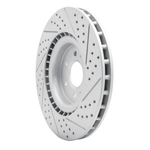 Cadillac Cts Brake Rotor (1) - Front Left - DFC - Drilled & Slotted Geoperformance - `04-`11