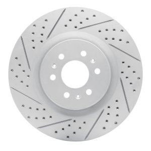 Cadillac Cts Brake Rotor (1) - Front Left - DFC - Drilled & Slotted Geoperformance - `04-`11