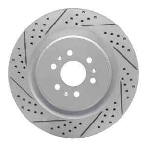Cadillac CTS Brake Rotor (1) - Rear Left - DFC - GeoPerformance Rotors - Drilled & Slotted - `04-`11