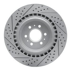 Cadillac STS Brake Rotor (1) - Rear Right - DFC - Geoperformance, Drilled & Slotted - `04-`11