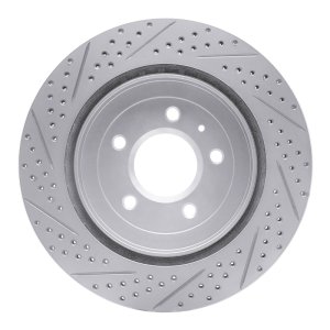 Cadillac CTS Brake Rotor (1) - Rear Right - DFC - Drilled & Slotted Geoperformance - `05-`11