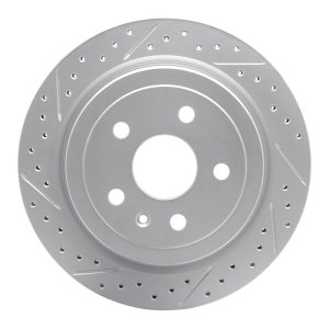 Cadillac CTS Brake Rotor (1) - Rear Left - DFC - Drilled & Slotted Geoperformance - `08-`19