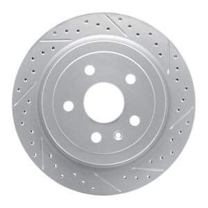 Cadillac Cts Brake Rotor (1) - Rear Right - DFC - Geoperformance Drilled & Slotted - `08-`19