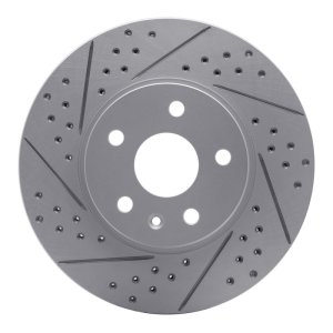 Cadillac CTS Brake Rotor (1) - Front Left - DFC - Drilled & Slotted Geoperformance - `08-`14