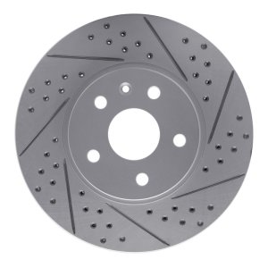 Cadillac CTS Brake Rotor (1) - Front Right - DFC - Drilled & Slotted Geoperformance - `08-`14