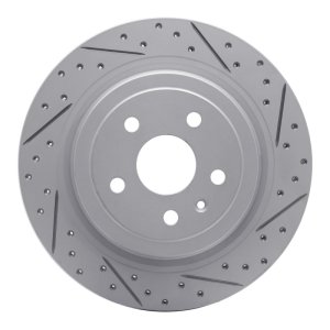 Cadillac CTS Brake Rotor (1) - Rear Right - DFC - Geoperformance Drilled & Slotted - `08-`14
