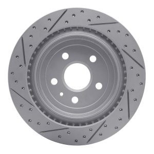 Cadillac CTS Brake Rotor (1) - Rear Right - DFC - Geoperformance Drilled & Slotted - `08-`14