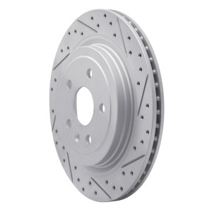 Cadillac CTS Brake Rotor (1) - Rear Right - DFC - Geoperformance Drilled & Slotted - `08-`14