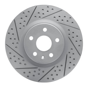 Cadillac CTS Brake Rotor (1) - Front Left - DFC - Drilled & Slotted Geoperformance - `08-`17