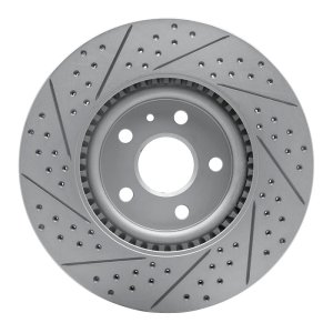 Cadillac CTS Brake Rotor (1) - Front Right - DFC - Drilled & Slotted Geoperformance - `08-`17