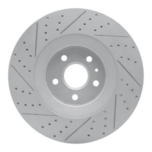 Cadillac CTS Brake Rotor (1) - Front Right - DFC - Drilled & Slotted Geoperformance - `09-`15