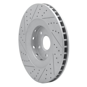 Cadillac CTS Brake Rotor (1) - Front Right - DFC - Drilled & Slotted Geoperformance - `09-`15