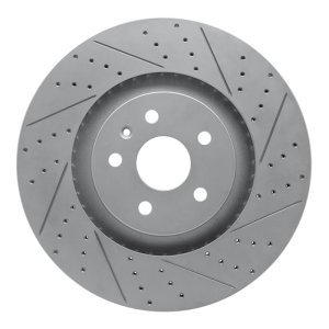 Cadillac CTS Brake Rotor (1) - Front Right - DFC - Drilled & Slotted Geoperformance - `09-`15