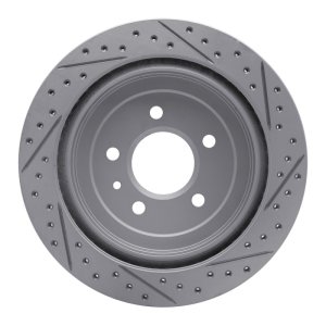 Cadillac ATS Brake Rotor (1) - Rear Left - DFC - Geoperformance Drilled & Slotted - `13-`19