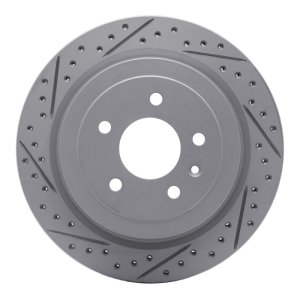 Cadillac ATS Brake Rotor (1) - Rear Left - DFC - Geoperformance Drilled & Slotted - `13-`19