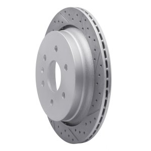 Cadillac XTS Brake Rotor (1) - Rear Right - DFC - Geoperformance Drilled & Slotted - `13-`19