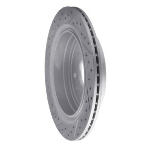 Cadillac XTS Brake Rotor (1) - Rear Right - DFC - Geoperformance Drilled & Slotted - `13-`19