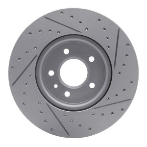 Cadillac CT4 Brake Rotor (1) - Front Left - DFC - Geoperformance Drilled & Slotted - `13-`25
