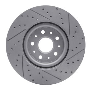 Cadillac CT5 Brake Rotor (1) - Front Left - DFC - Geoperformance Drilled & Slotted - `14-`25