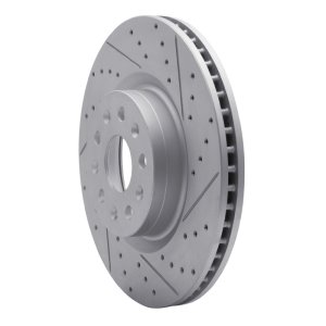 Cadillac Ct5 Brake Rotor (1) - Front Right - DFC - Drilled & Slotted Geoperformance - `14-`25