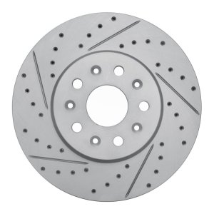 Cadillac CTS Brake Rotor (1) - Front Left - DFC - Drilled & Slotted Geoperformance - `14-`20