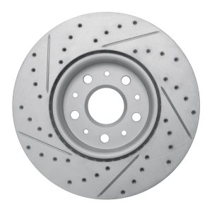 Cadillac CTS Brake Rotor (1) - Front Right - DFC - Drilled & Slotted Geoperformance - `14-`20