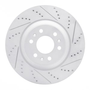 Cadillac Srx Brake Rotor (1) - Front Right - DFC - Drilled & Slotted Geoperformance Rotor - `04-`09