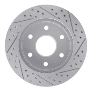 Cadillac SRX Brake Rotor (1) - Rear Right - DFC - Drilled & Slotted Geoperformance - `04-`09