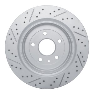 Chevrolet Corvette Brake Rotor (1) - Rear Right - DFC - Drilled & Slotted Geoperformance - `14-`19
