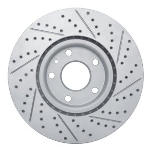 Chevrolet Corvette Brake Rotor (1) - Front Left - DFC - Drilled & Slotted Geoperformance - `14-`19
