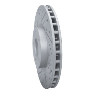 Chevrolet Corvette Brake Rotor (1) - Front Left - DFC - Drilled & Slotted Geoperformance - `14-`19