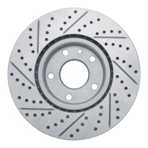 Chevrolet Corvette Brake Rotor (1) - Front Right - DFC - Drilled & Slotted Geoperformance - `14-`19